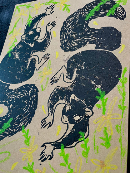 Fox Squirrel In Southern Agrimony