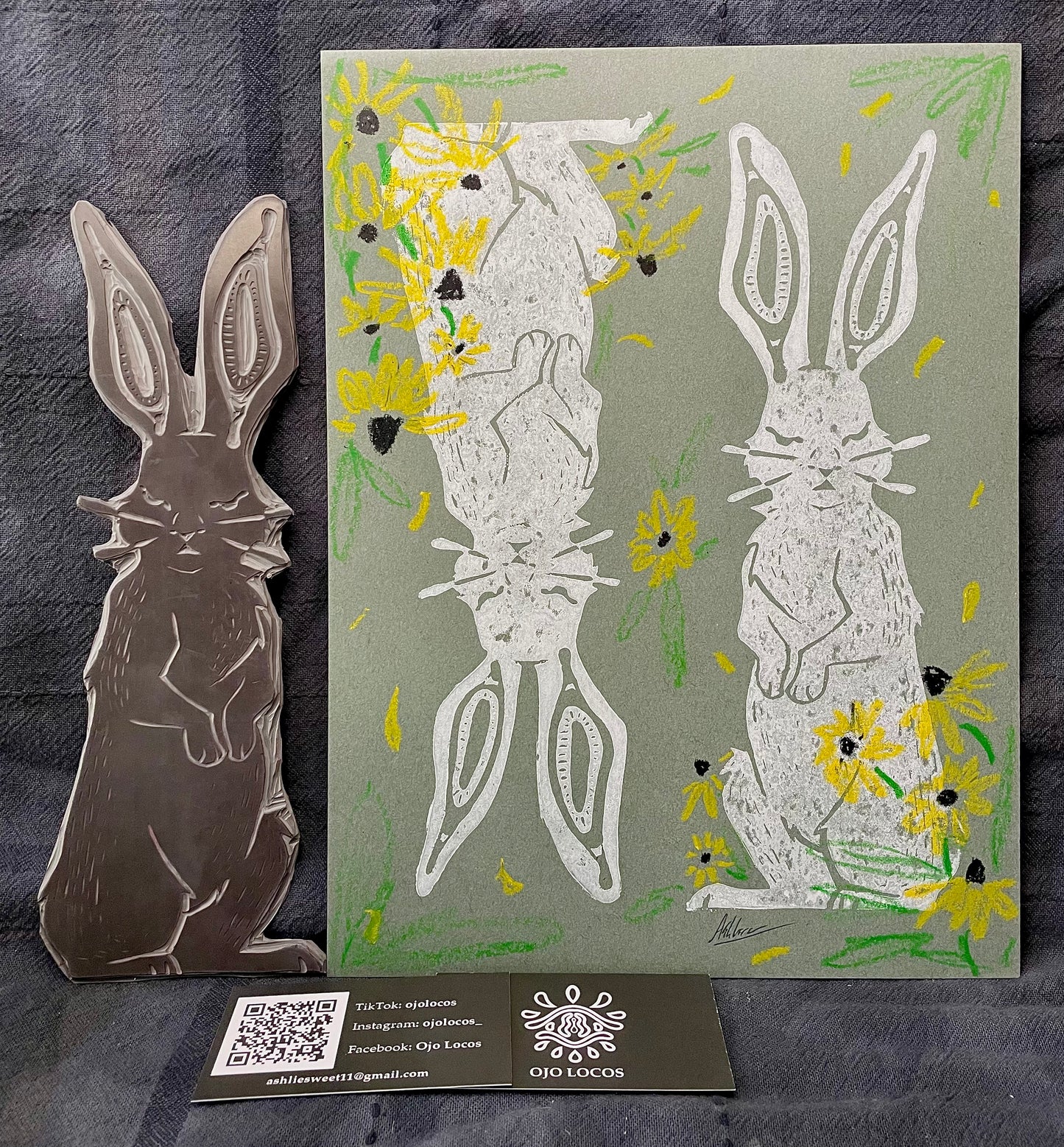 Rabbit In Black-Eyed Susans