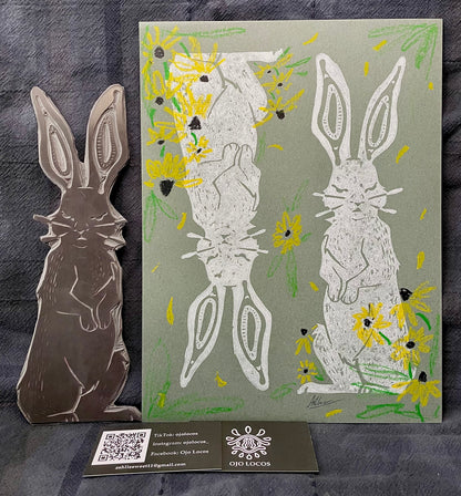 Rabbit In Black-Eyed Susans